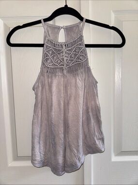 NWOT AEO Women's Lilac Lavender Purple Knotted Halter Tank Top